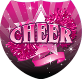 Cheer Pink Star Shield Insert [SH-3824]