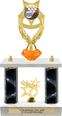 Two-Post Diamond Riser Wreath Victory Insert Trophy [TDR2P14-J97]