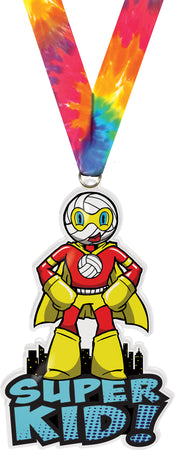 Exclusive Volleyball Super Kid Acrylic Medal- 4 inch [MACR4-SHKD-VBM-Q]