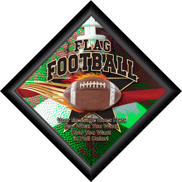 Flag Football Diamond Plaques