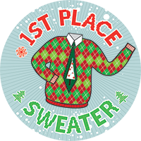 Christmas/Holidays - 1st Place Ugly Christmas Sweater Insert [TD-4390]