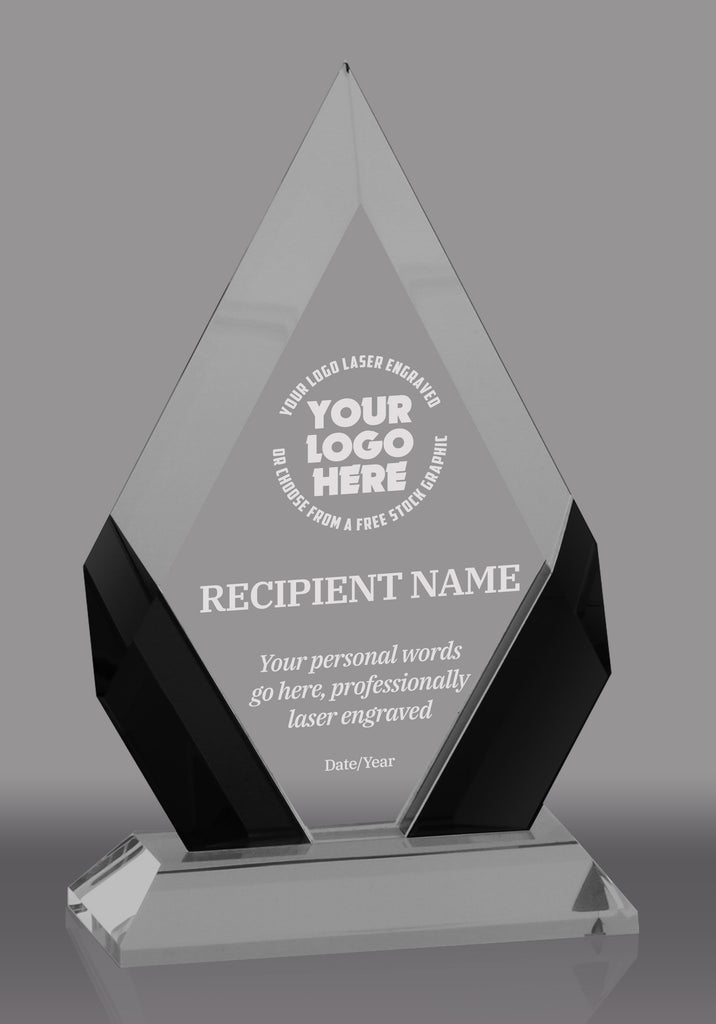 Cambridge Crystal Diamond Award - Black 8 inch [CPCD-8-BLK]