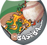 Baseball Home Run Flame Shield Insert [SH-2624]