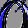 Black & Blue Glass Curl- 9.5 inch [AGC19]