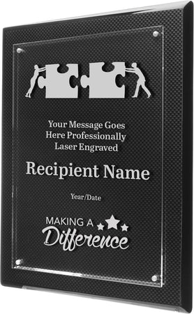 Carbon Fiber Floating Acrylic Plaque- 9x12 [PAJCB-912]