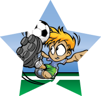 Kids/Pee-Wee: Soccer Male Star Insert [ST-3424]