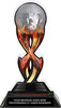 Disco Mirror Ball Dance Tribal Flames Acrylic Trophy- 8.5 inch [TACR85-TF-DC-Q]