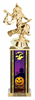 Halloween Haunted House Diamond Riser Rectangle Column Trophy- 13 inch [TDRSQ13STK-HH]