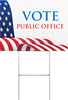 Patriotic Political Wavy Flag Yard Sign - 24 x 18 inch [YS2418-POL-WVY]