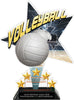 Volleyball Shattered Star Colorix Acrylic Trophy- 10 inch [TACR10-STR-VB-Q]