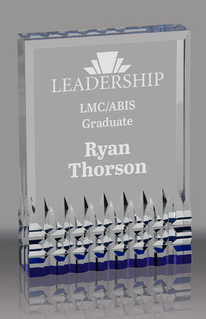 Reflective Blue Base Acrylic Award - 3.5x5 inch [ACRS-3B]