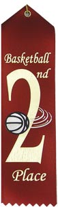 Basketball 2nd Place Event Ribbon [R8SER-BK-2ND]