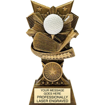 Golf 3D Resin Sculpture Trophies - 6" [RM113D-GL]