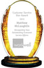 Scallop Oval Acrylic Award - 8.75x5.75x3.0 Gold [SCOV-GLD]