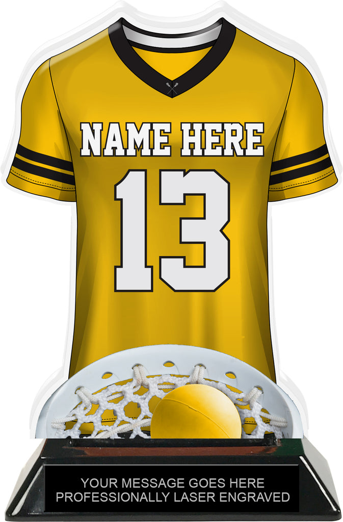 Lacrosse Male Jersey Colorix-T Acrylic Trophy- Gold [TACR7-JSY-LC-GLD-M-Q]