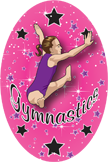 Gymnastics- Female Side Leap Oval Insert [OV-2038]