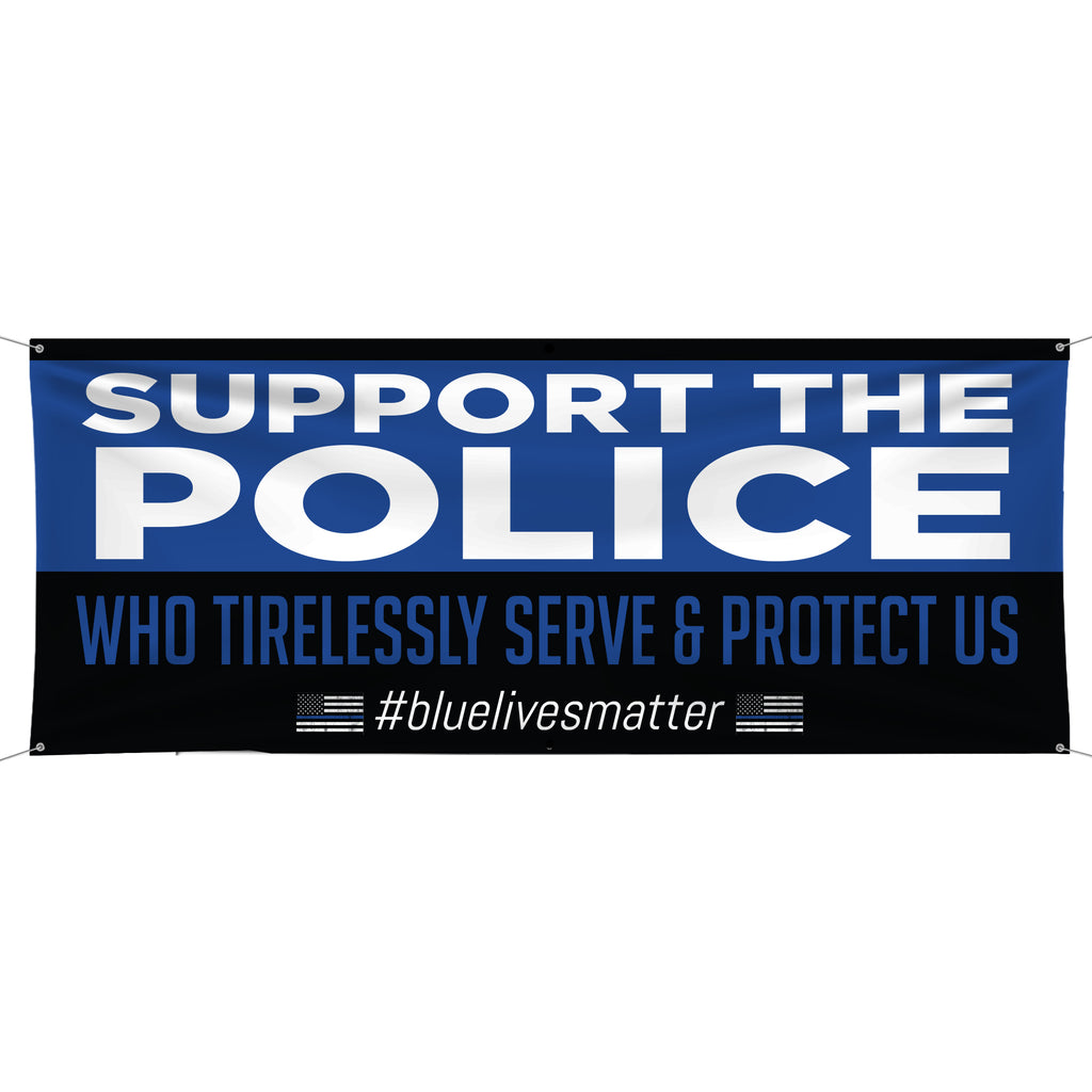 Support The Police Vinyl Banner [VB-POL-BLM-SUPPORT]