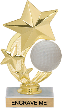 Golf Shooting Star Spinning Trophy [TSSS6-GL]