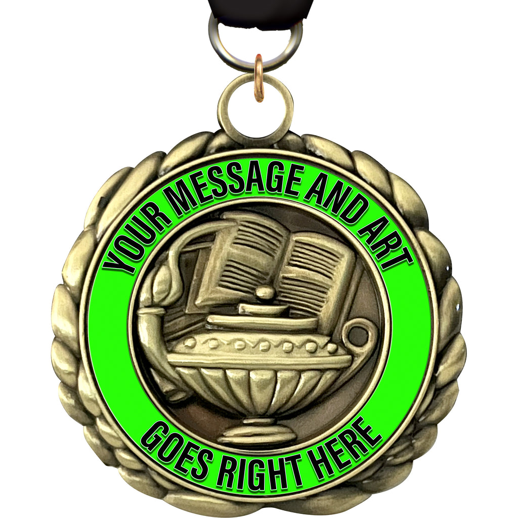 2.5" Custom Education Wraparoundz Insert Medal [MXWZ2-KN]