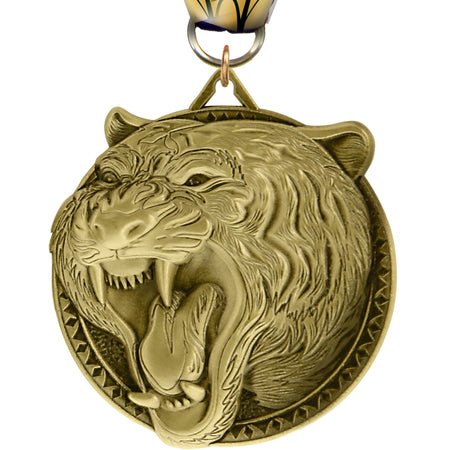 2" Mascot Tigers Ultra-Impact 3-D Medal - TD Exclusive! [MDTD2-MSCT-TGR]