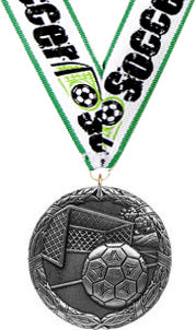 Soccer M2CX Medal- Silver [M2CX-SC-S]