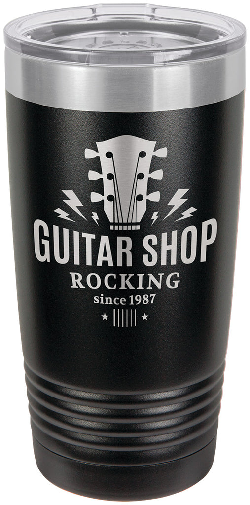 Polar Camel 20 oz. Ringneck Black with Silver Ring Vacuum Insulated Tumbler w/Cl [TVIJ216]