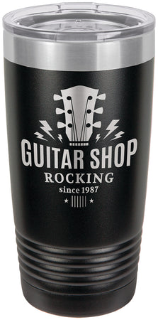 Polar Camel 20 oz. Ringneck Black with Silver Ring Vacuum Insulated Tumbler w/Cl [TVIJ216]