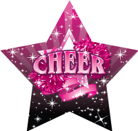 Cheer: Pink Stars Star Insert [ST-3825]