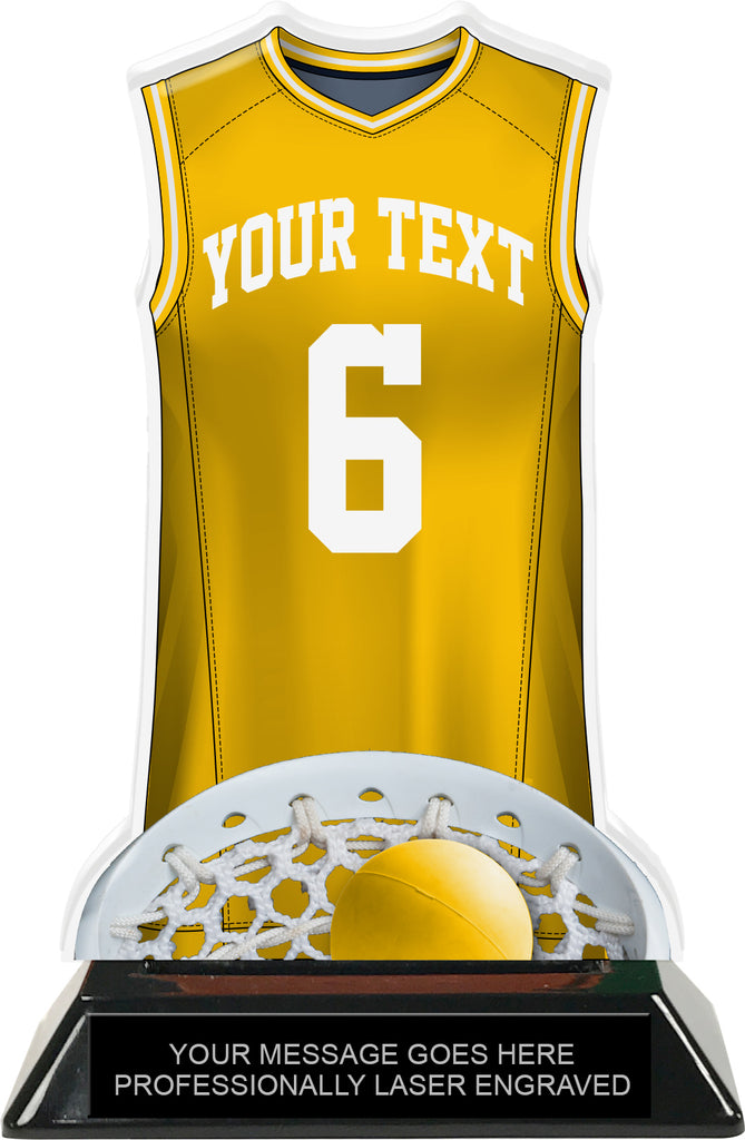 Lacrosse Female Jersey Colorix-T Acrylic Trophy- Gold [TACR7-JSY-LC-GLD-F-Q]
