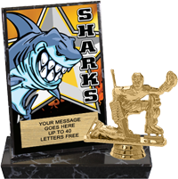 Sharks Mascot Billboard Plaque [PBB6-MSCT-SHRK]
