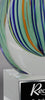 Multi-Colored Teardrop Art Glass Award 8.25