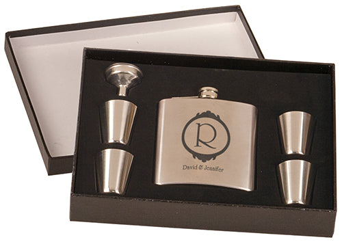 Laserable Flask Gift Set- Stainless Steel [FLSKSETJ-651]