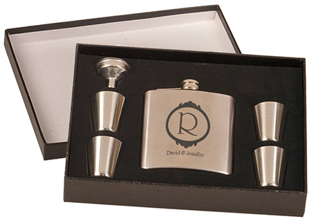 Laserable Flask Gift Set- Stainless Steel [FLSKSETJ-651]