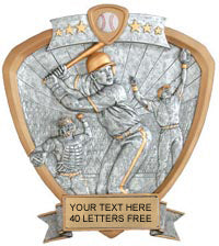 Baseball Sport Legend Shield Resin Trophy [RSLS-BS]