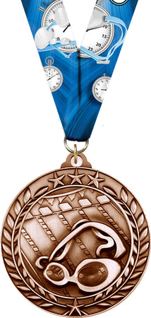 Swimming Dimensional Medal- Bronze [MSW2-SW-B]