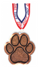 Bronze Glitter Paw Colorix-M Acrylic Medal - 3 inch [MACR3-GLTPAW-B-Q]