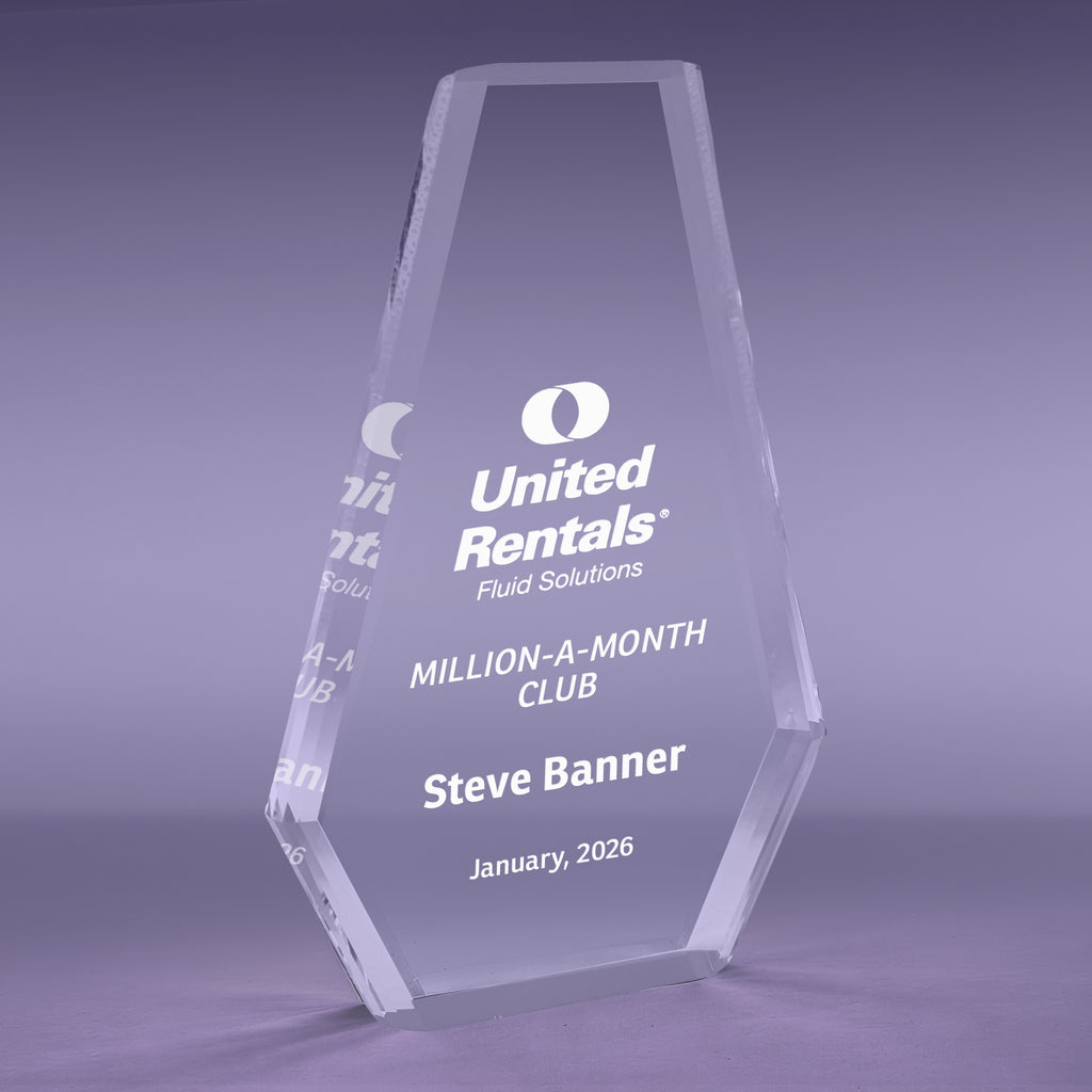 10 inch Multi Bevel Brilliance Sail Acrylic Award [ATMBSL-10-C]