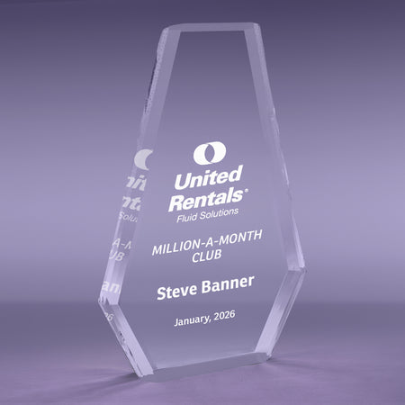 10 inch Multi Bevel Brilliance Sail Acrylic Award [ATMBSL-10-C]