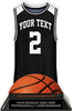 Basketball Jersey Colorix-T Acrylic Trophy - Black [TACR7-JSY-BK-BLK-Q]