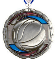 Basketball Epoxy Color Medal - Silver [MEC2-BK-S]