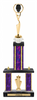 Two-Post Diamond Riser Trophy w/ Rectangle/Oval Center Column 23-inch [TFDR23]