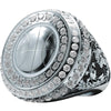 Basketball World Class Championship Stones Ring - Silver [RSWCG-BK-STN-S]