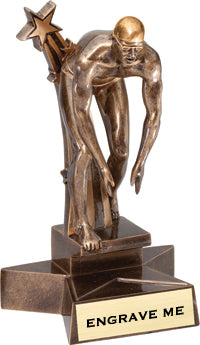 Swimming Superstar Resin Trophies [Male]
