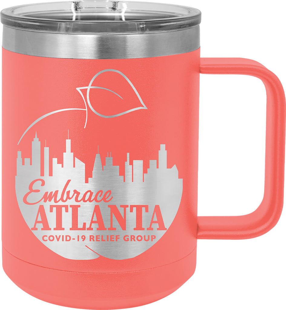 Polar Camel 15oz Handled Coffee Mug - Coral [DJPC10-17]