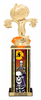 Halloween Skeletons Diamond Riser Rectangle Column Trophy- 13 inch [TDRSQ13STK-SKL]