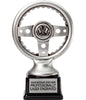Silver Steering Wheel Resin Trophy - 10 inch [RM-076-10]