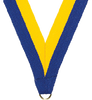 7/8 x 30 in. Blue & Yellow Neck Ribbon [NKRB-4052]