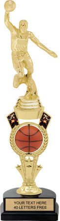 Basketball Trophy with Spinning Ball [TSB2DF3-BK]