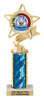 Star & Pennant Color Insert Trophy w/ Column [Ti10-P43]