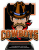Cowboys Mascot Colorix-T Acrylic Trophy - 8.25 inch Orange [TACR8-MSCT-CWBY-ORG-Q]